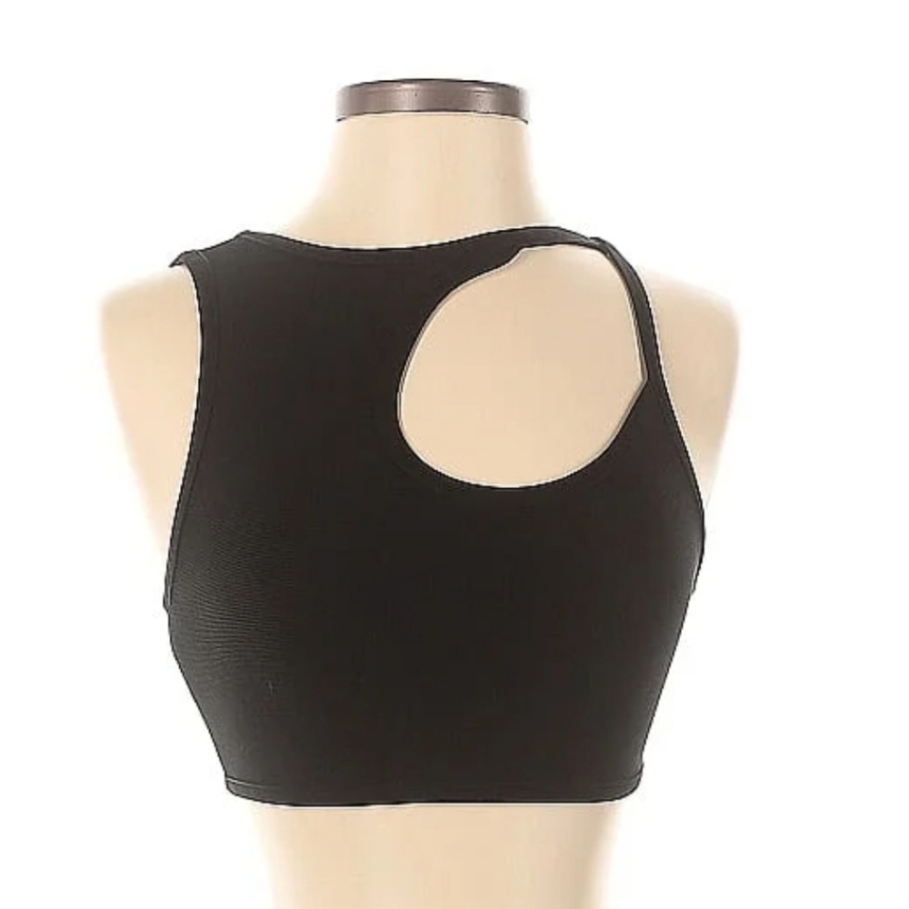 Herve Leger Forever 21 Women Black Asymmetrical Strappy Crop Top Size M Medium